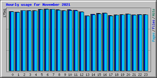 Hourly usage for November 2021