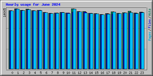 Hourly usage for June 2024