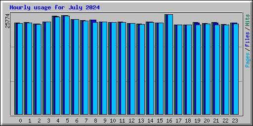 Hourly usage for July 2024