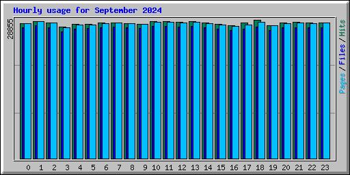 Hourly usage for September 2024
