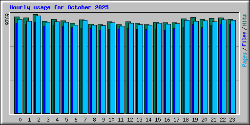 Hourly usage for October 2025