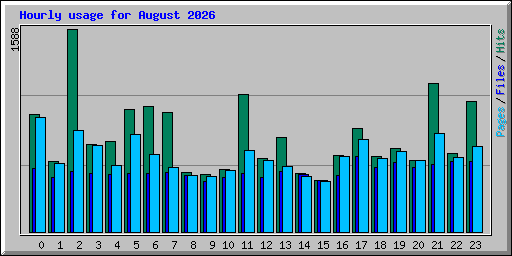 Hourly usage for August 2026